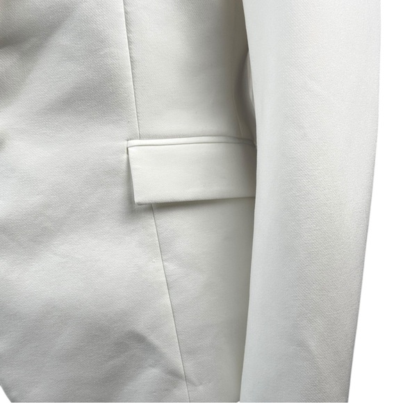 Zara White One Button Blazer Jacket - Made in Spain - Picture 7 of 9